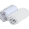 Lot alèse blanc et drap housse blanc (70 x 140 cm)