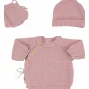 Lot brassière, bonnet et chaussons Vieux Rose (0-1 mois)