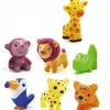 Lot de 7 animaux en plastique Troopo-savana