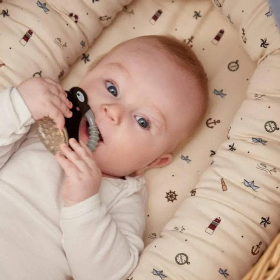 Lot de 2 anneaux de dentition animaux beige et noir