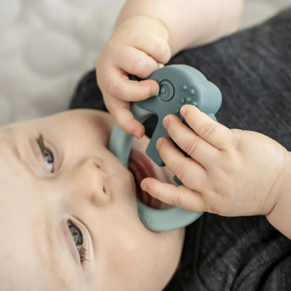 Lot de 2 anneaux de dentition Deer friends vert et bleu