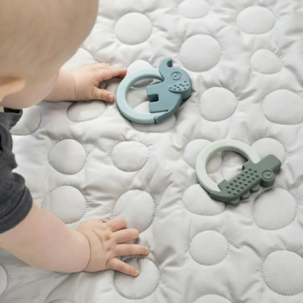 Lot de 2 anneaux de dentition Deer friends vert et bleu