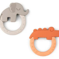 Lot de 2 anneaux de dentition Deer friends papaye et sable