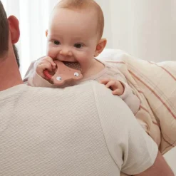 Lot de 2 anneaux de dentition animaux jaune et caramel