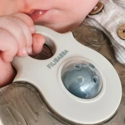 Lot de 2 anneaux de dentition étoile gris