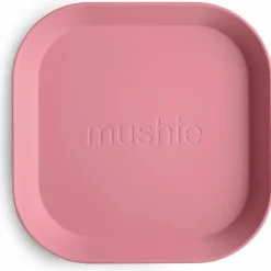 Lot de 2 assiettes carrées Dusty Rose