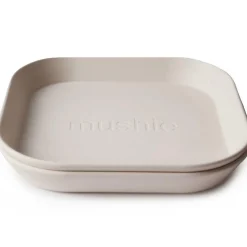 Lot de 2 assiettes carrées Ivory