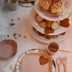 Lot de 2 assiettes carrées Blush
