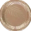 Lot de 8 assiettes en carton kraft Tropi Chic palmier