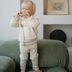 Lot de 2 attaches-sucettes en lin Olive-Sand