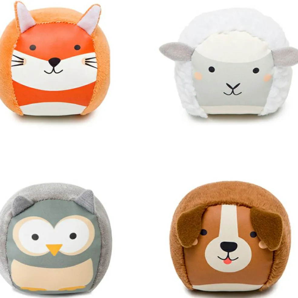 Lot de 4 balles doudous Ferme Doodballs