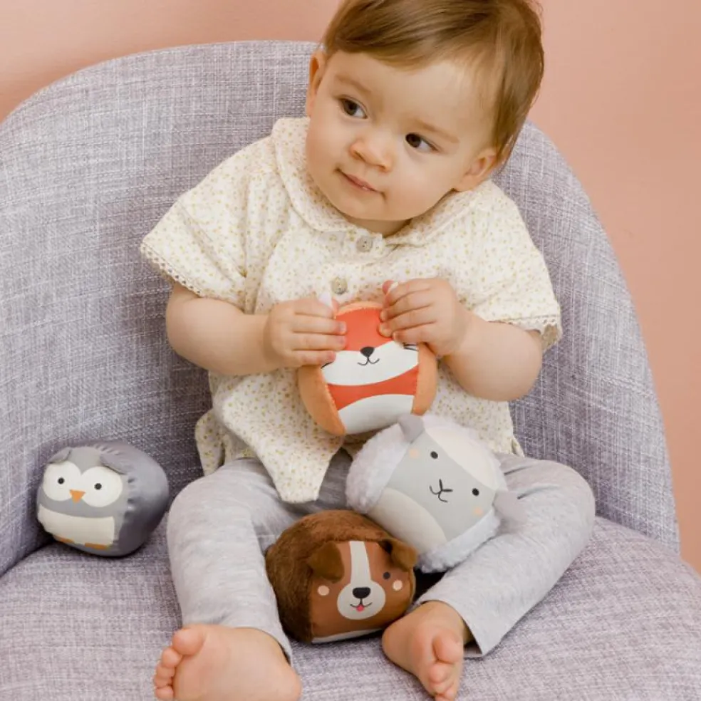 Lot de 4 balles doudous Ferme Doodballs