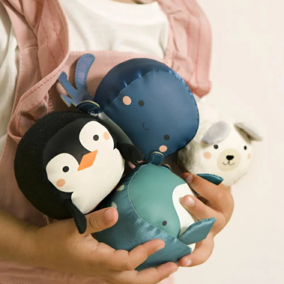 Lot de 4 balles doudous Océan Doodballs