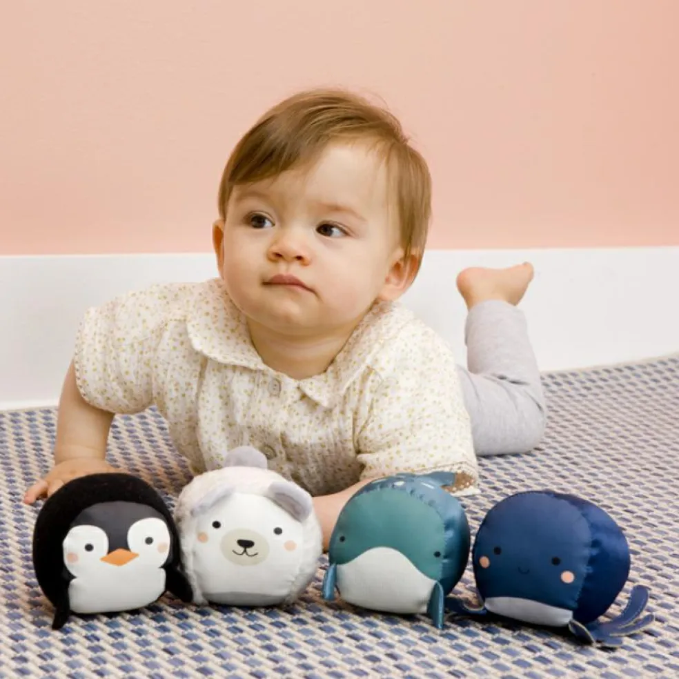 Lot de 4 balles doudous Océan Doodballs