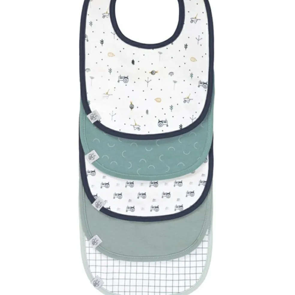 Lot de 5 bavoirs à velcro bleus Garden Explorer