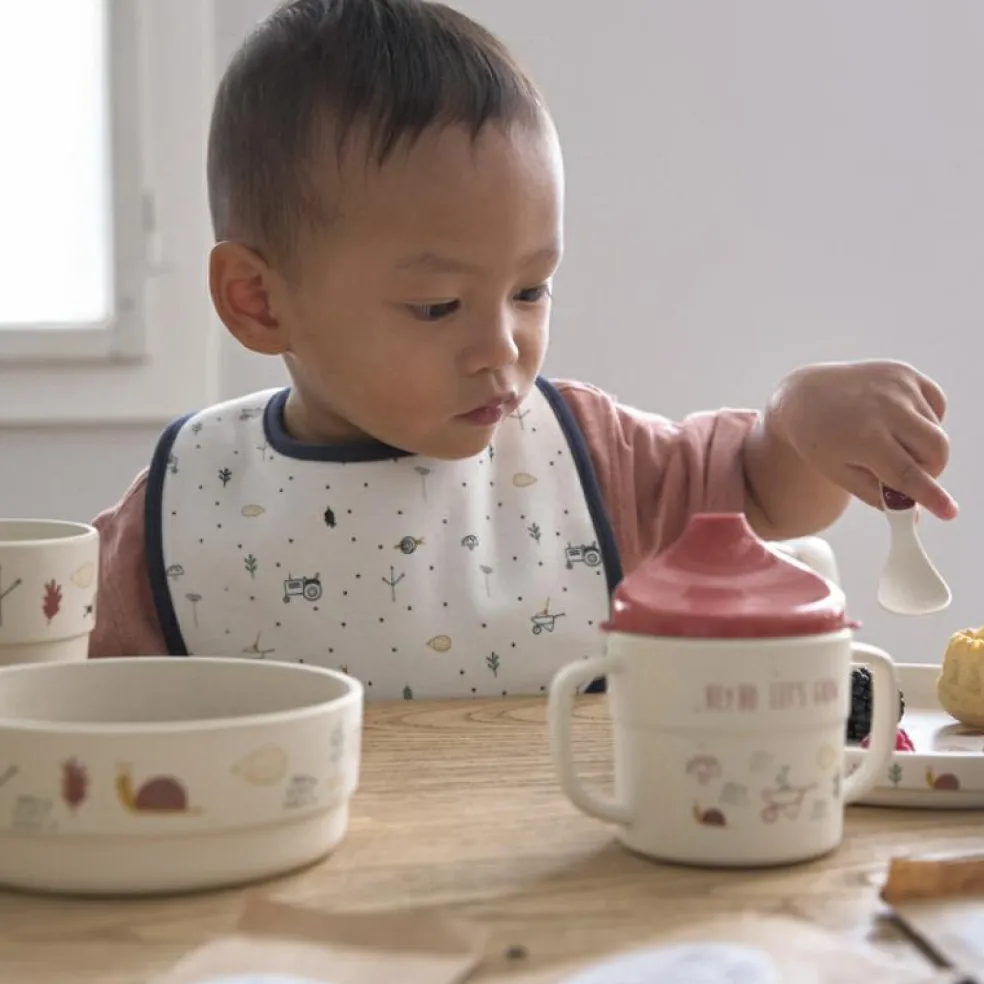 Lot de 5 bavoirs à velcro bleus Garden Explorer