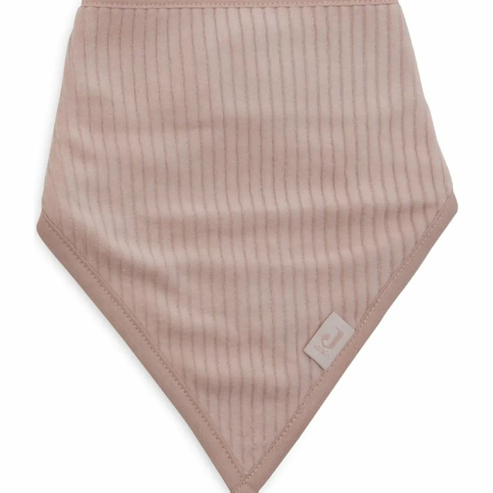 Lot de 2 bavoirs bandana Velvet Rib Wild Rose-Ivory