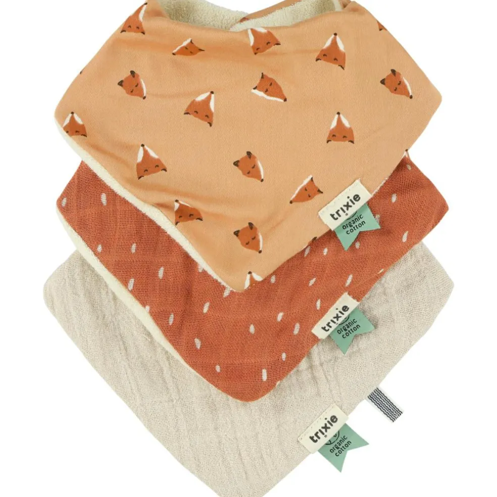 Lot de 3 bavoirs bandanas Fierce Fox