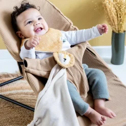 Lot de 3 bavoirs bandanas Lively Lion