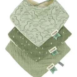 Lot de 3 bavoirs bandanas Daring Dino