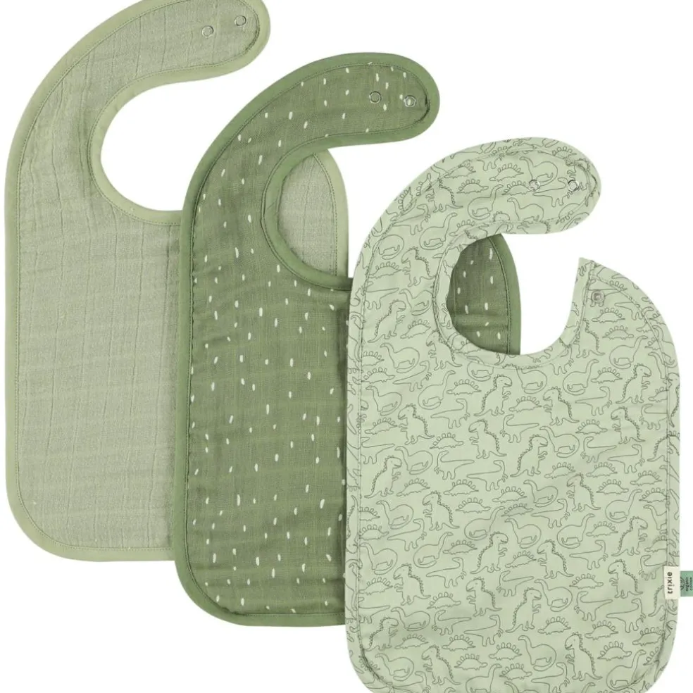 Lot de 3 bavoirs Daring Dino