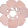 Lot de 7 bavoirs de naissance à velcro roses