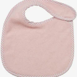 Lot de 7 bavoirs de naissance à velcro roses