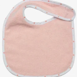 Lot de 7 bavoirs de naissance à velcro roses