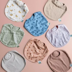 Lot de 2 bavoirs de naissance Lively Lion