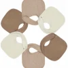 Lot de 6 bavoirs de naissance Nid d'abeille Beige-Choco