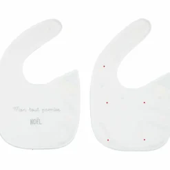 Lot de 2 bavoirs de naissance Noël
