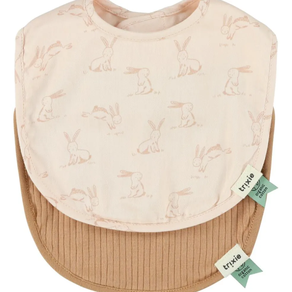 Lot de 2 bavoirs de naissance Rosy Rabbit