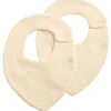 Lot de 2 bavoirs en double gaze de coton Vanille