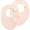 Lot de 2 bavoirs en double gaze de coton Pétale