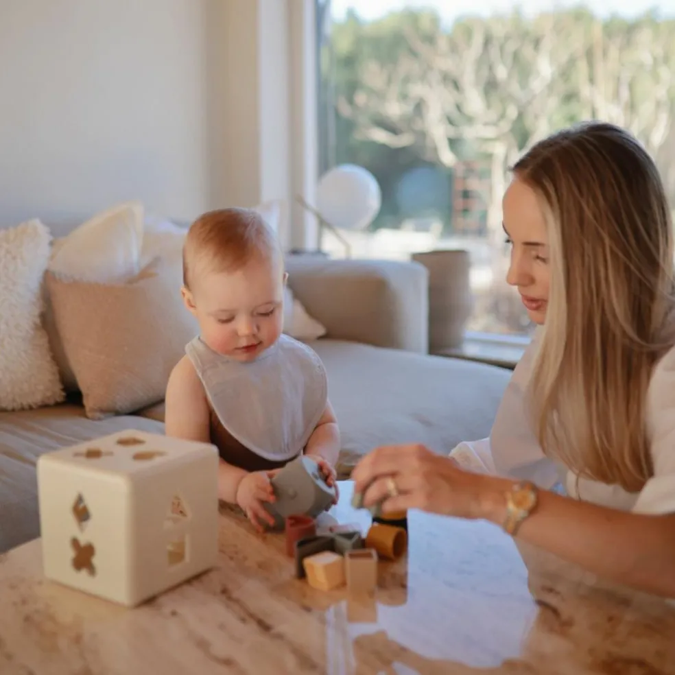 Lot de 2 bavoirs en mousseline Roman Green-Fog