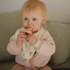 Lot de 2 bavoirs en mousseline Blush-Pink Floral