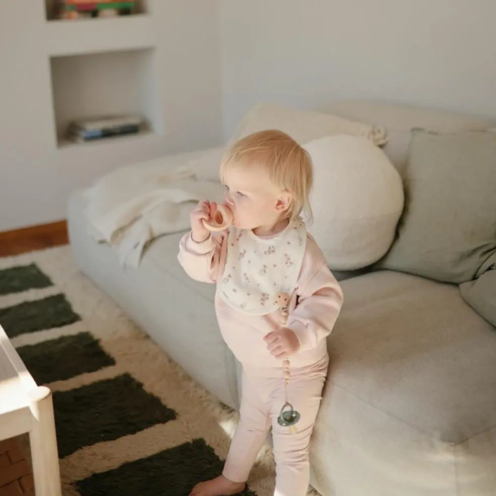 Lot de 2 bavoirs en mousseline Blush-Pink Floral