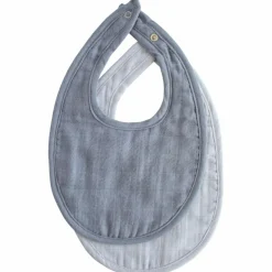 Lot de 2 bavoirs en mousseline Tradewinds-Baby Blue