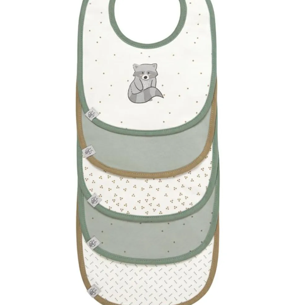 Lot de 5 bavoirs en éponge à velcro About Friends raton laveur