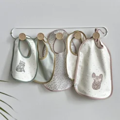 Lot de 5 bavoirs en éponge à velcro About Friends raton laveur