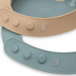 Lot de 2 bavoirs en silicone On the Go