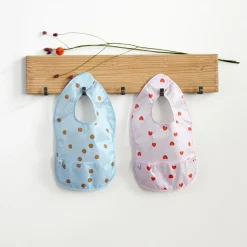 Lot de 2 bavoirs Happy Rascals Coeur lavande