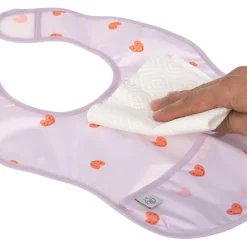 Lot de 2 bavoirs Happy Rascals Coeur lavande