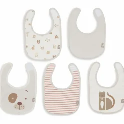 Lot de 5 bavoirs imperméables Animal Friends