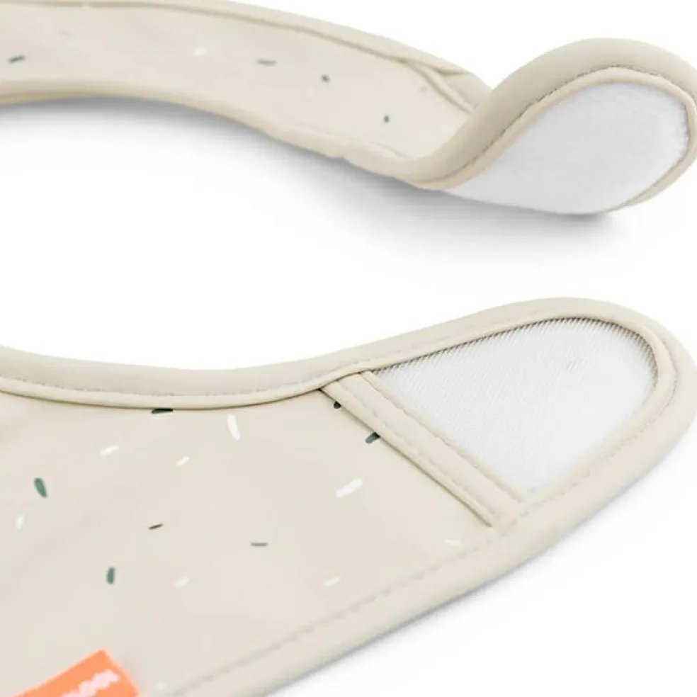 Lot de 2 bavoirs imperméables à velcro Lalee Sable