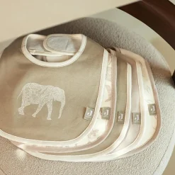 Lot de 5 bavoirs imperméables Animals Nougat