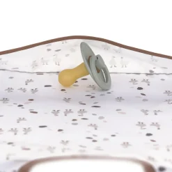 Lot de 2 bavoirs manches longues avec poche Tiny Farmer Oie lilas cendré