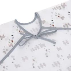 Lot de 2 bavoirs manches longues avec poche Tiny Farmer Mouton bleu