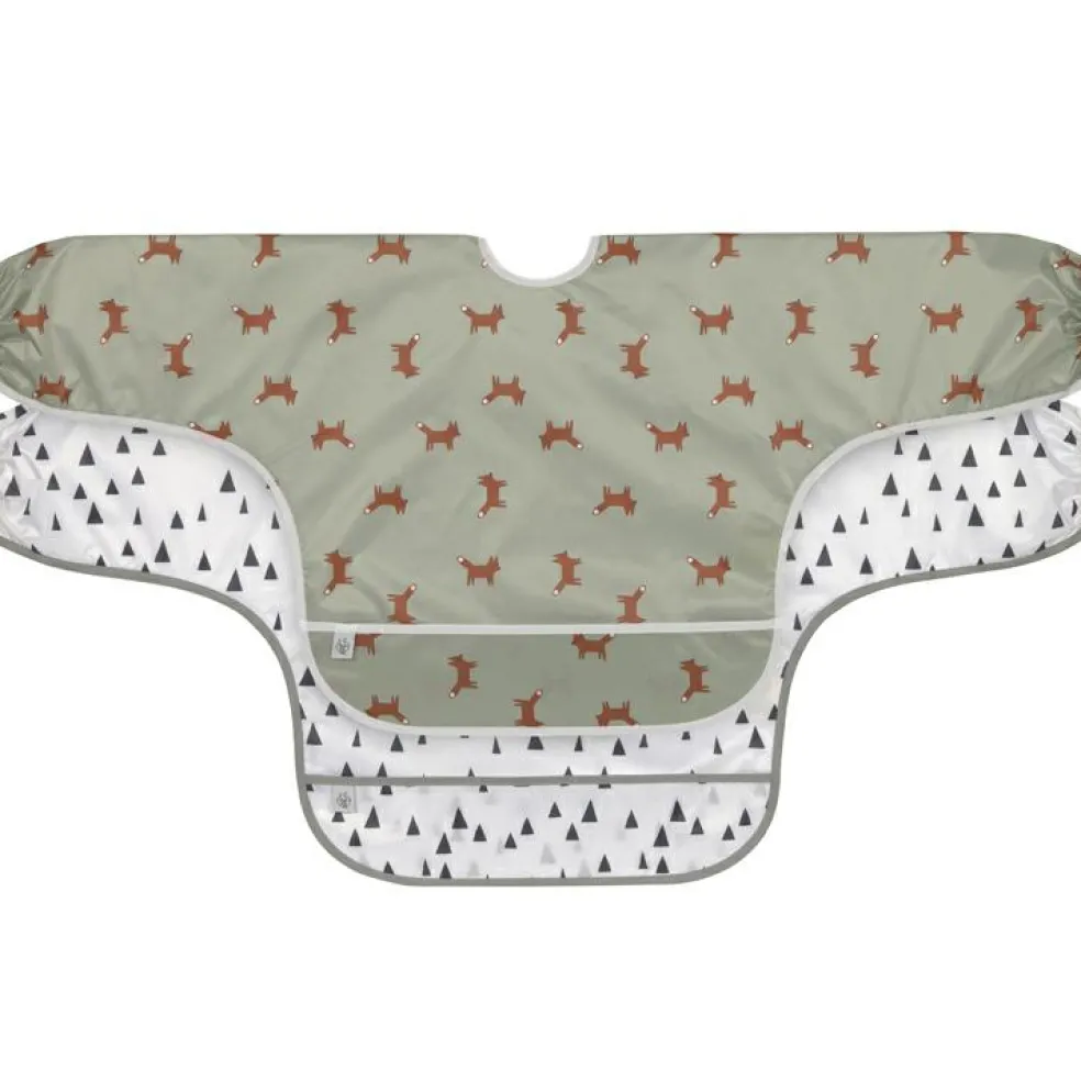 Lot de 2 bavoirs manches longues avec poche Little Forest Renard