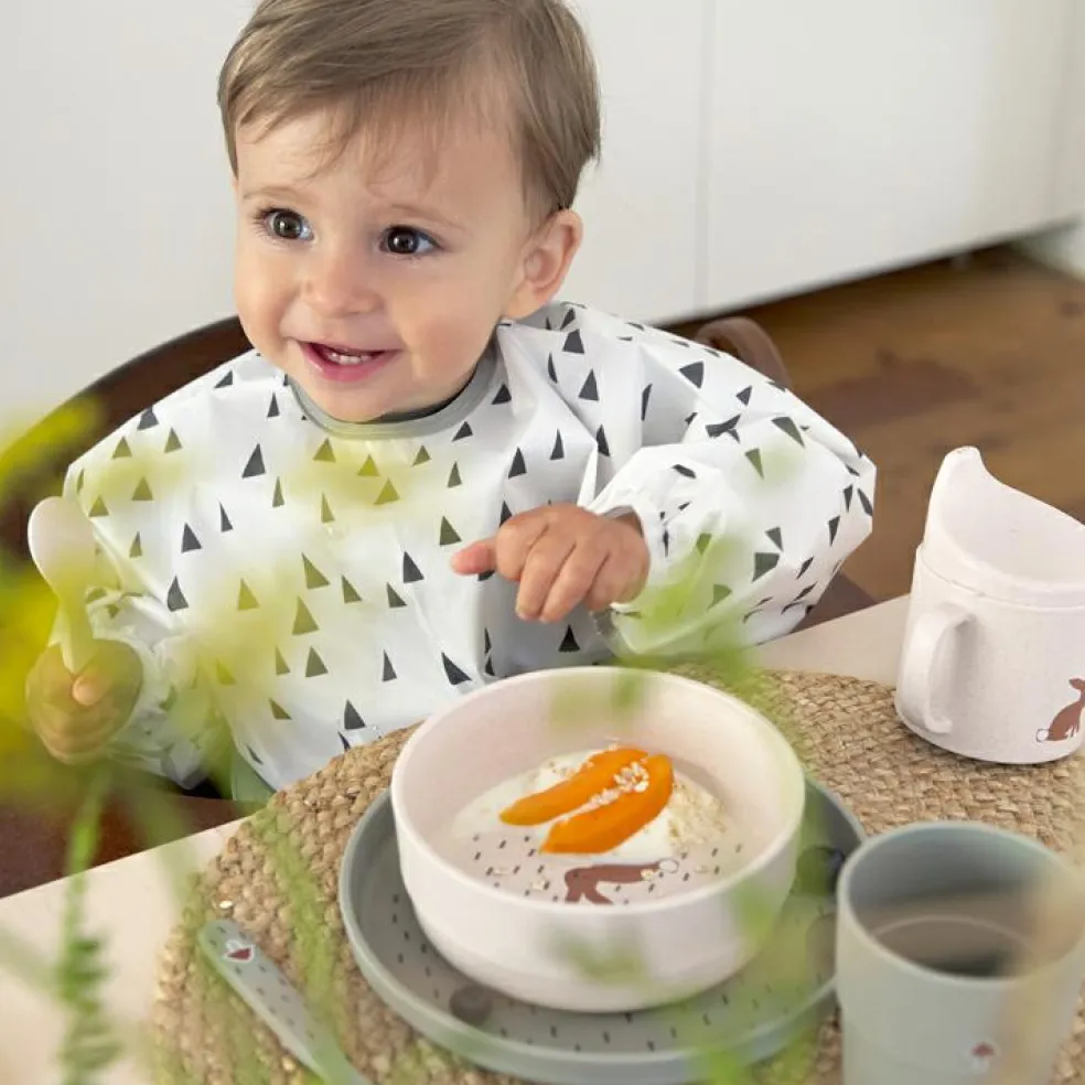 Lot de 2 bavoirs manches longues avec poche Little Forest Renard